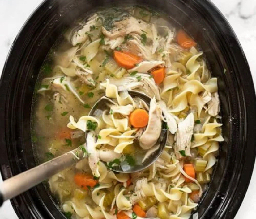 Crockpot chicken noodle soup