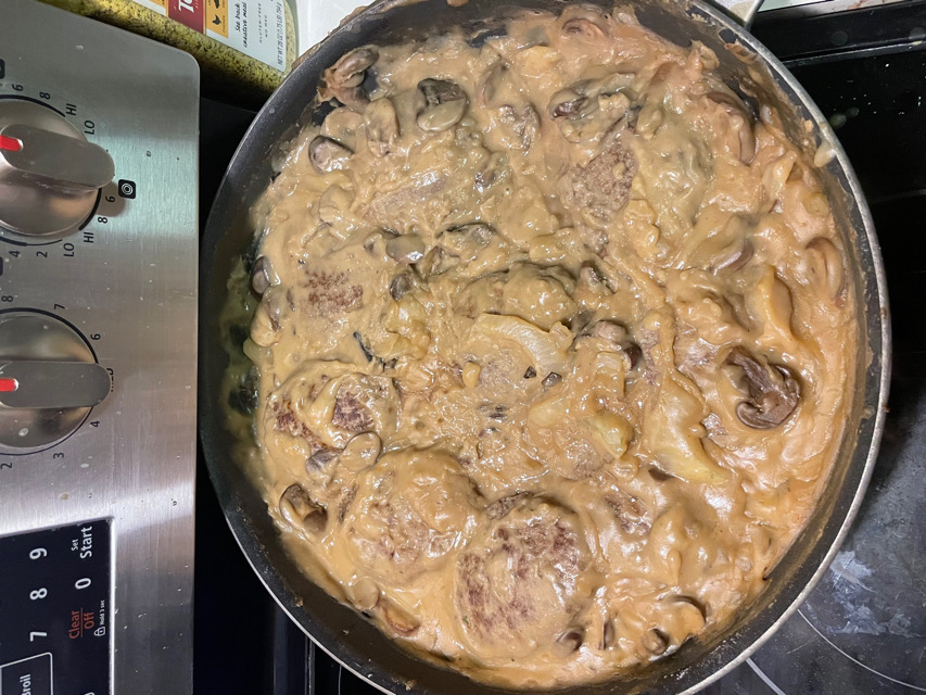 Smothered Salisbury steak