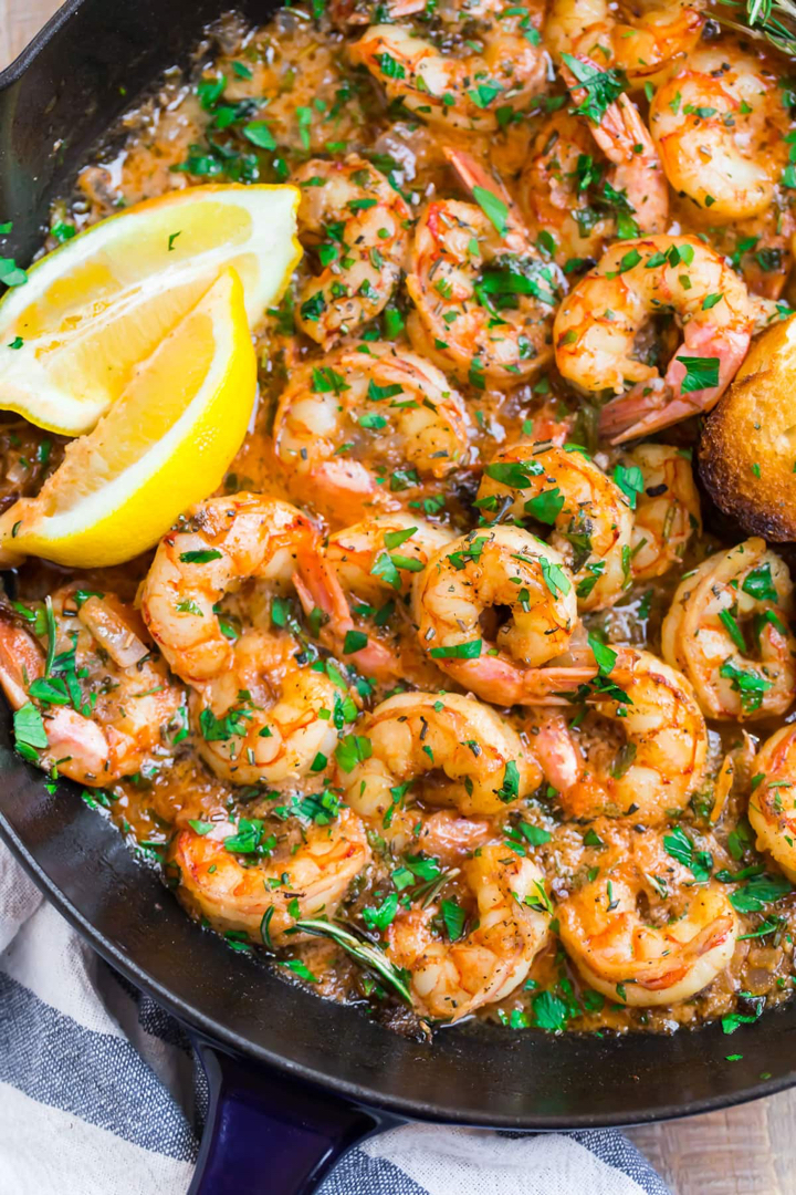 Spicy Lemon Garlic Butter Shrimp
