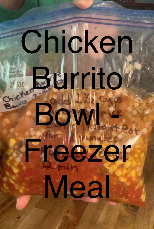 Chicken Burrito Bowl - Freezer meal
