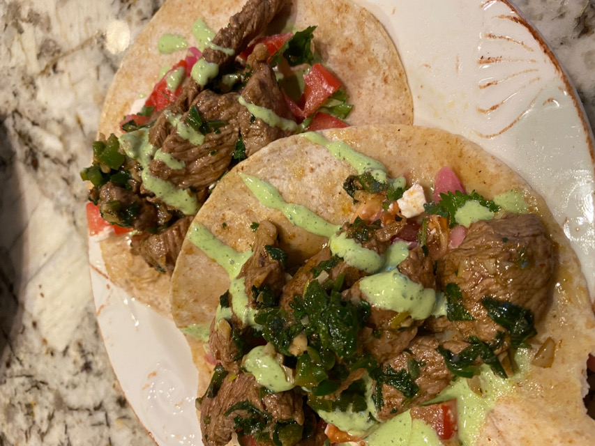 Carne asada tacos
