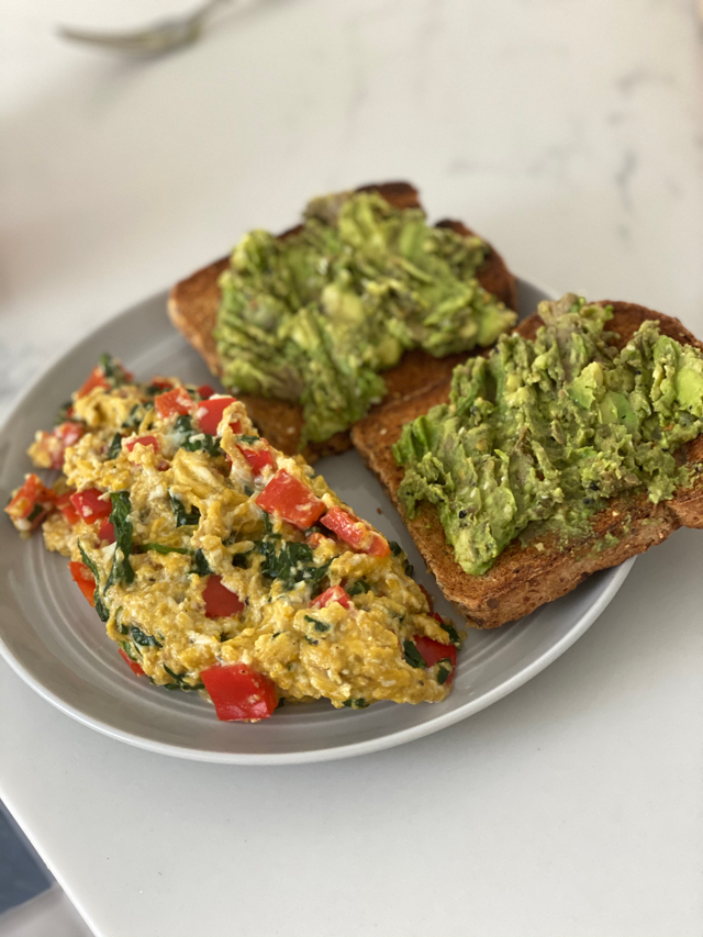 Scrambled Eggs w/ Avocado Toast