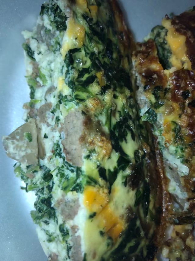 Turkey sausage and veggie frittata