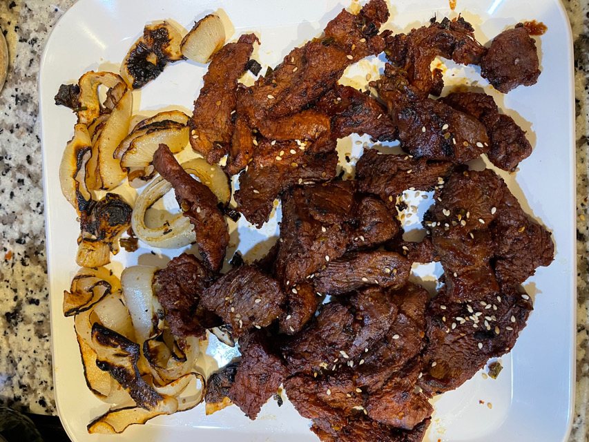 Korean beef (bulgogi) 