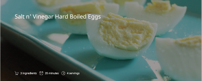 Salt n’ vinegar hard boiled eggs