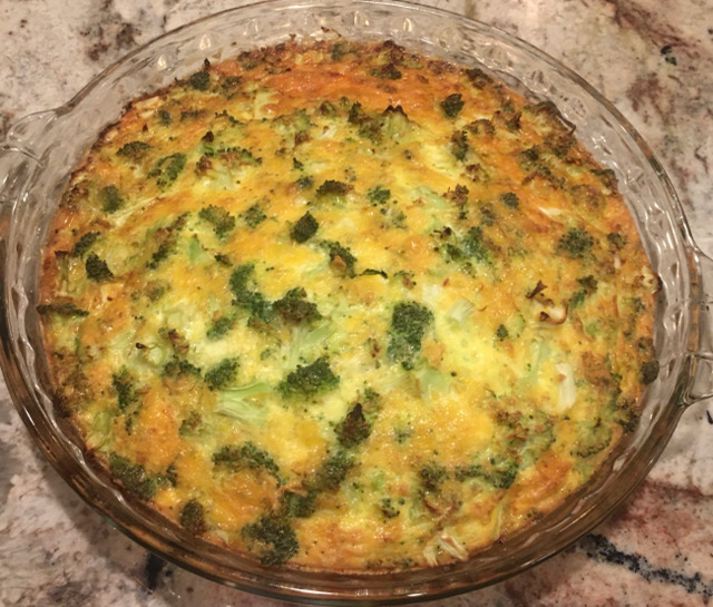 Broccoli and cheddar frittata
