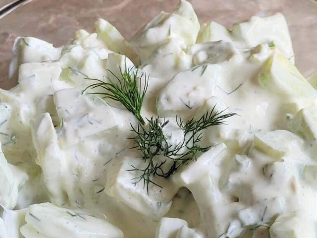 Creamy Dill Cucumber Salad