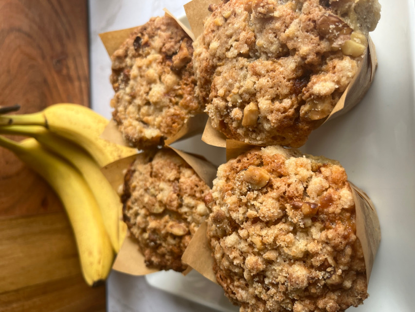 Bakery Style Banana Muffins