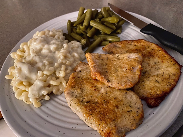 Air Fryer Buttered Parmesan pork chops