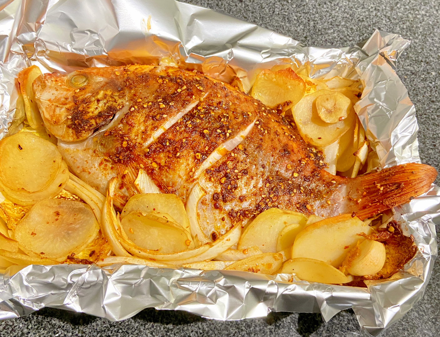 Oven Grilled Whole Fish 烤鱼