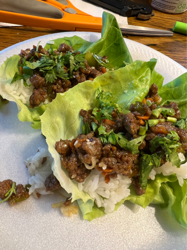 Ground Beef Lettuce Wraps