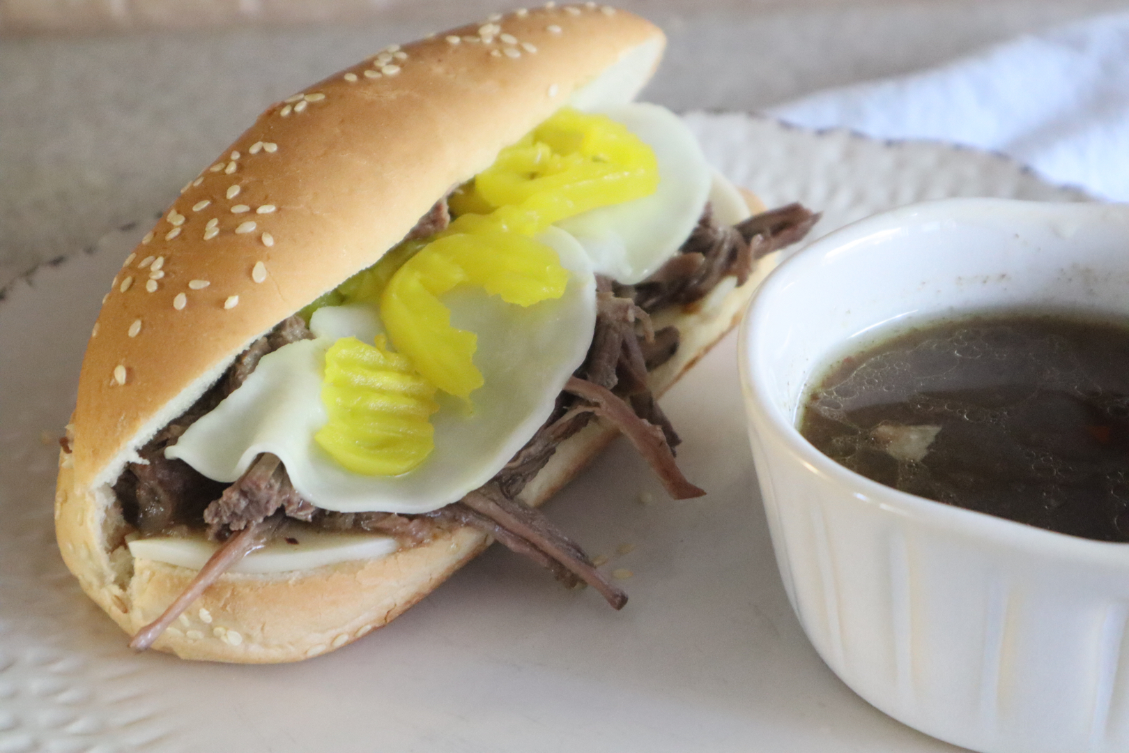 Slow Cooker Italian Beef Sandwiches