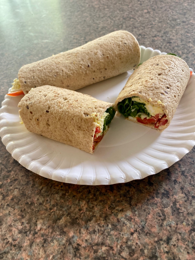 Egg salad lunch wrap