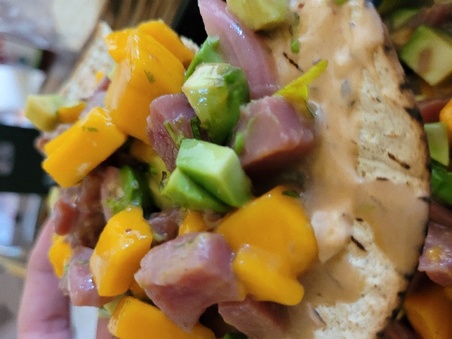 Tuna and mango ceviche