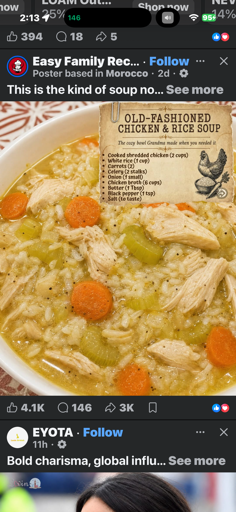 Old-Fashioned Chicken and Rice Soup